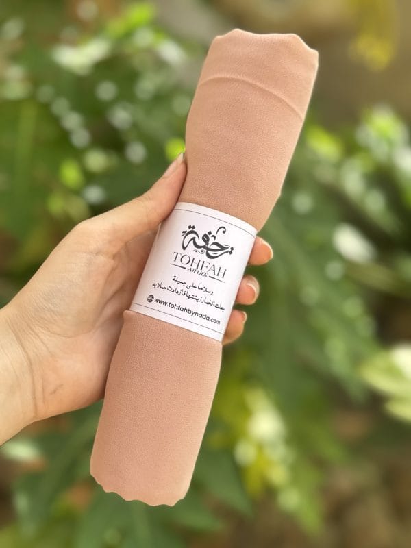 Foulard mousseline saumo claire