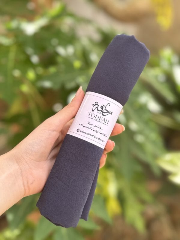 Foulard mousseline gris souris