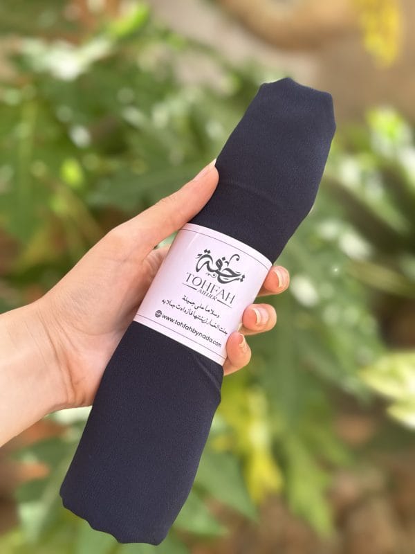 Foulard mousseline bleu nuit