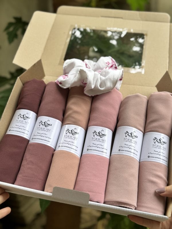 Box mousseline ROSE 6 foulards